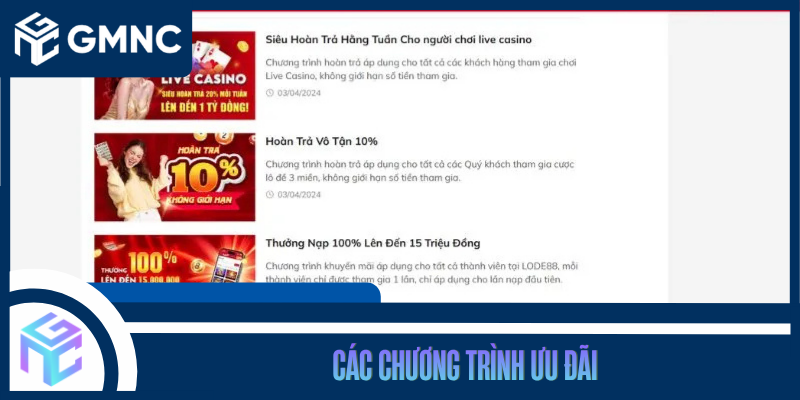 Các Chương Trình Ưu Đãi