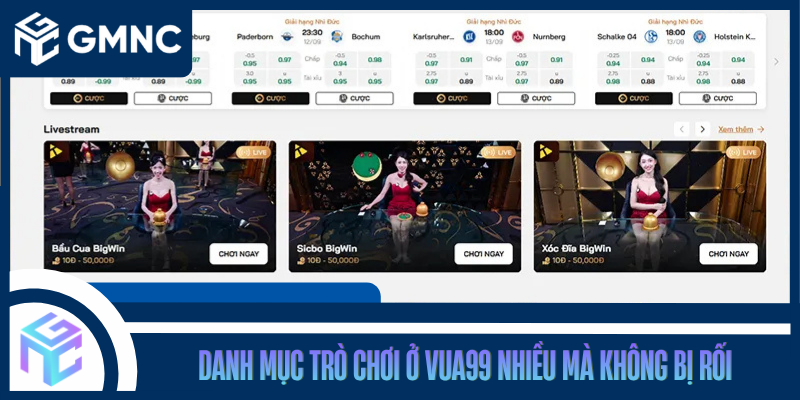 Danh Mục Trò Chơi Ở VUA99 Nhiều Mà Không Bị Rối