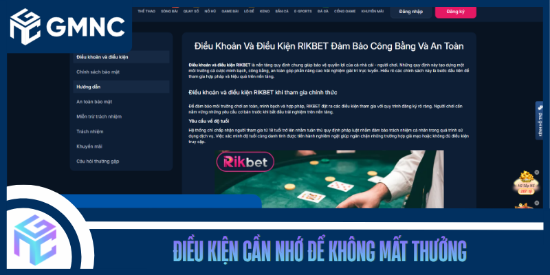 Điều Kiện Cần Nhớ Để Không Mất Thưởng