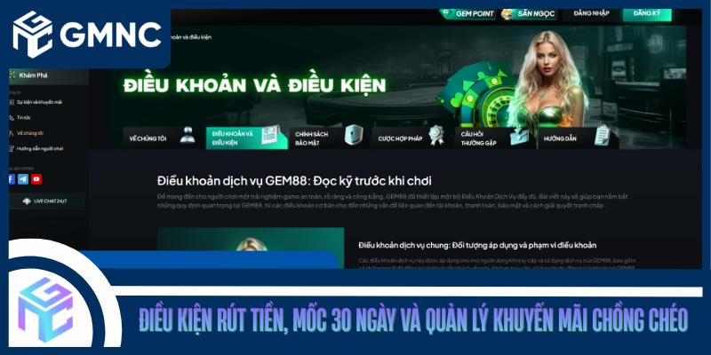 Điều Kiện Rút Tiền, Mốc 30 Ngày Và Quản Lý Khuyến Mãi Chồng Chéo