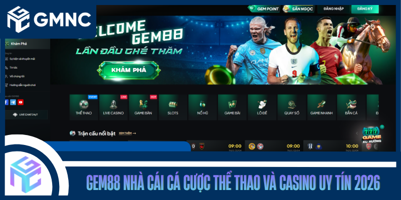 Gem88 Nhà Cái Cá Cược Thể Thao Và Casino Uy Tín 2026