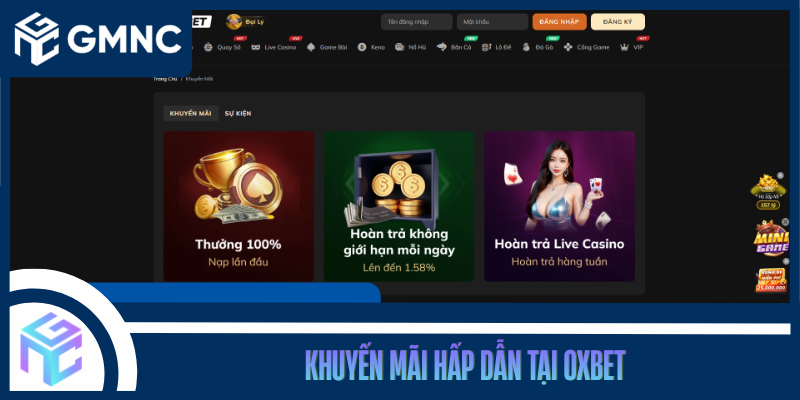 Khuyến Mãi Hấp Dẫn Tại Oxbet