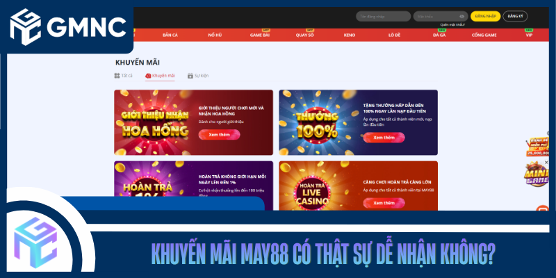 Khuyến Mãi MAY88 Có Thật Sự Dễ Nhận Không?