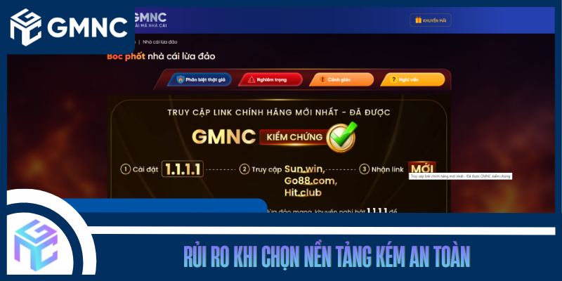 Rủi Ro Khi Chọn Nền Tảng Kém An Toàn