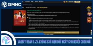 Vaobet Hoàn 1.4% Không Giới Hạn Mỗi Ngày Cho Người Chơi Mới